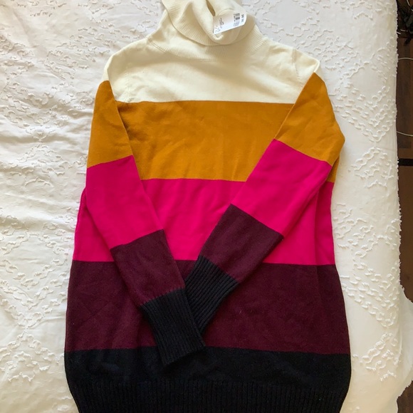 le chateau Sweaters - Brand New Colour Block Turtleneck